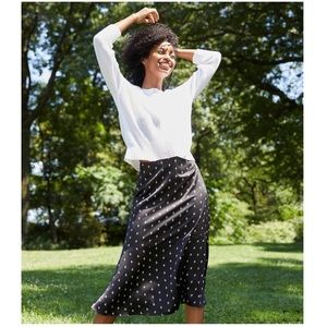 LOFT Crane Fluted Midi Skirt